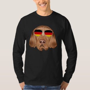German Flag Wirehaired Vizsla Dog Germany Pocket T-Shirt