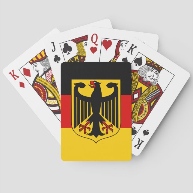 German Flag With Crest Playing Cards (Back)