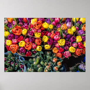 German Flower Market – Fresh Market Blooms Poster