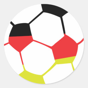 german football icon classic round sticker