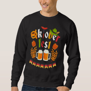 German Germany Flag Pretzel Drink Beer Oktoberfest Sweatshirt