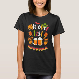 German Germany Flag Pretzel Drink Beer Oktoberfest T-Shirt