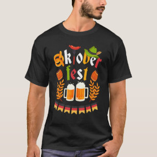 German Germany Flag Pretzel Drink Beer Oktoberfest T-Shirt