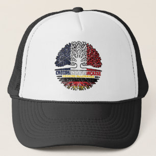 German Germany French France Tree Roots Flag Trucker Hat