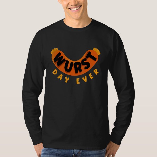 German Germany German Flag Wurst Day Ever Pun 1 T-Shirt (Front)
