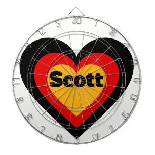 German Germany Heart Flag Dartboard