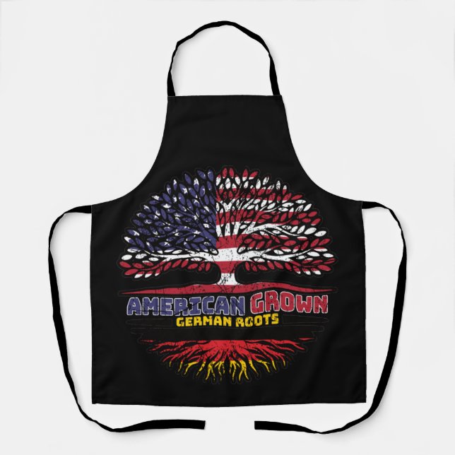 German Germany US American UUSA United States Tree Apron (Front)