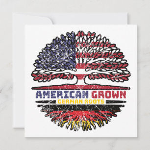 German Germany US American UUSA United States Tree Card