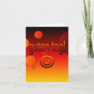 German Gifts : Hello / Guten Tag Face Card