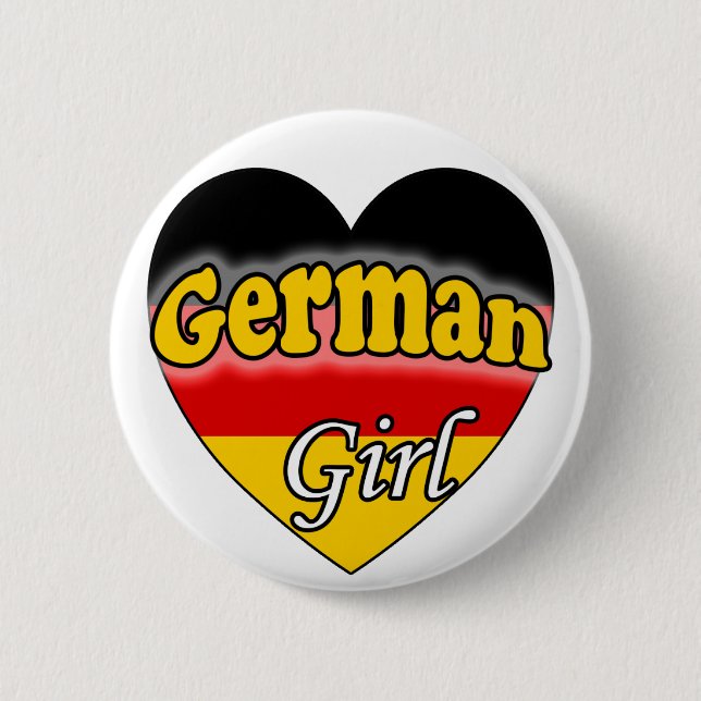 German Girl 6 Cm Round Badge (Front)
