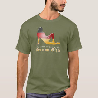 German Girl Silhouette Flag T-Shirt