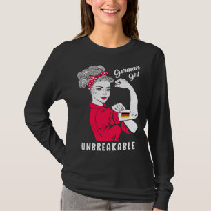 German Girl Unbreakable Strong German Girl Flag T-Shirt