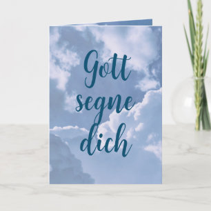 German God Bless You Religious Thank You Card