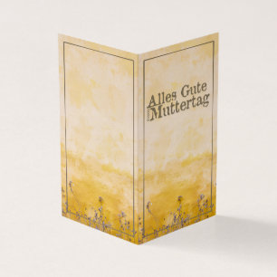 German Happy Mother’s Day on Vintage Flower Meadow