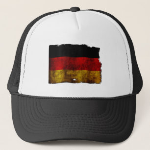 German Happy Mother’s Day on Vintage Flower Meadow Trucker Hat