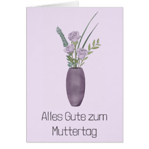 German Happy Mother’s Day Purple Rose Bouquet