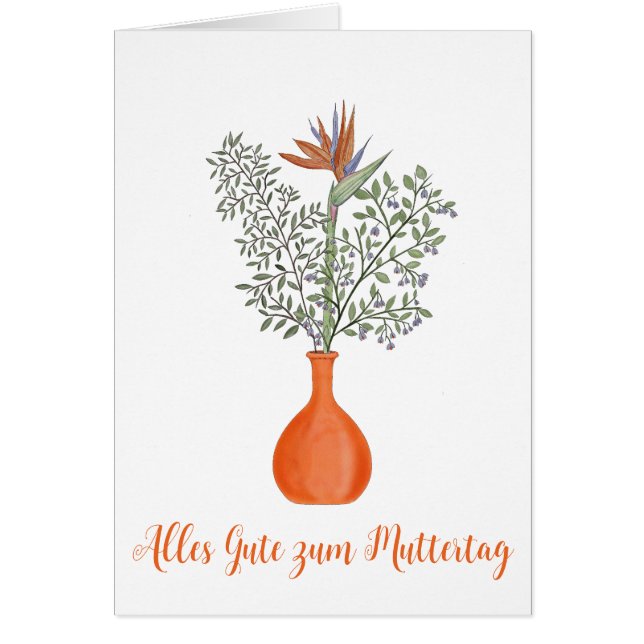 German Happy Mother’s Day Strelitzia reginae  (Front)
