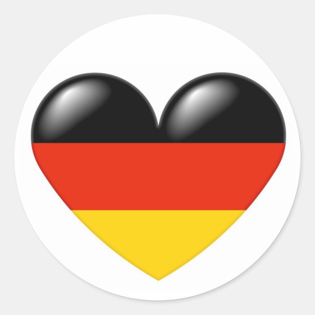 German heart sticker - Deutsche Herz (Front)