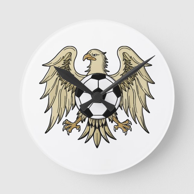 German Heritage Eagle Coat of Arms Round Clock (Front)