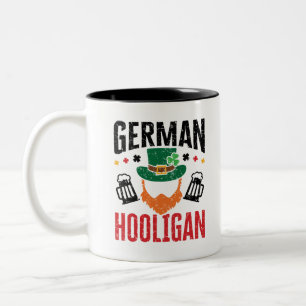 German Hooligan Germany St Patricks Day Two-Tone Coffee Mug
