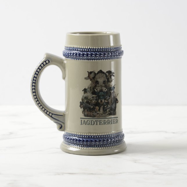 German Hunting Terrier Beer Stein (Left)