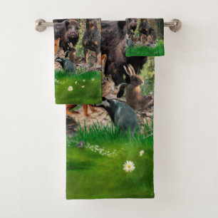 German Hunting Terrier (Jagdterrier) Bath Towel Set