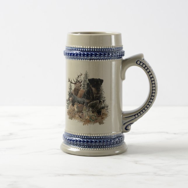 German Hunting Terrier (Jagdterrier)    Beer Stein (Right)