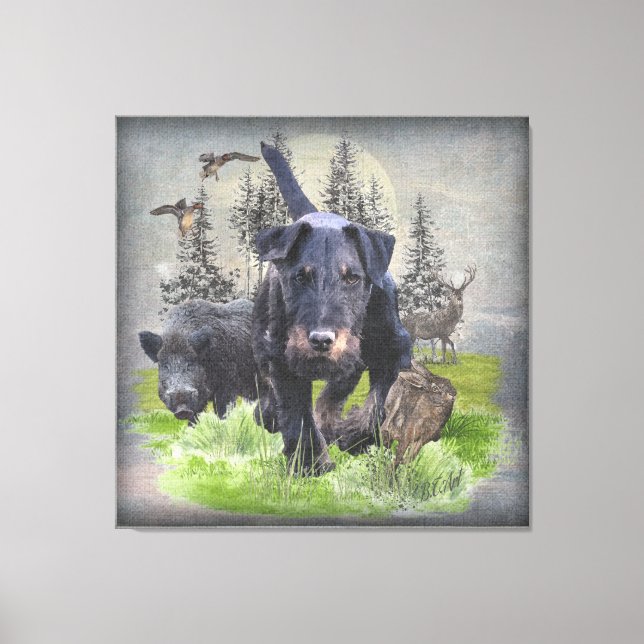German Hunting Terrier (Jagdterrier)     Canvas Print (Front)
