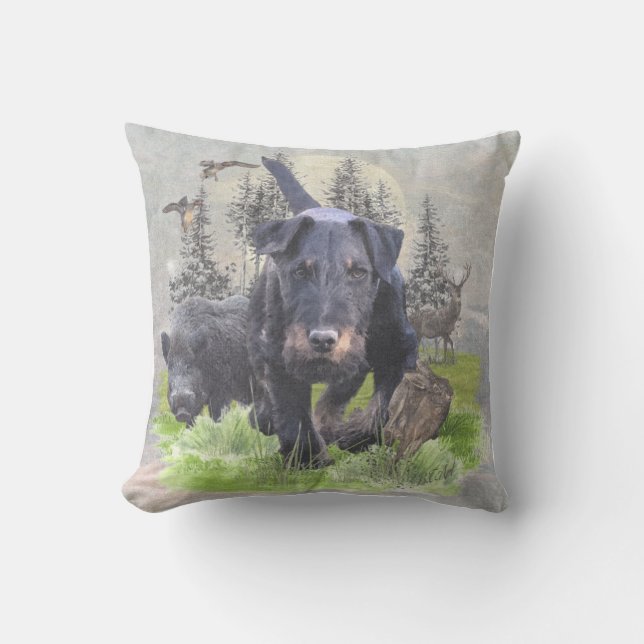 German Hunting Terrier (Jagdterrier)      Cushion (Front)