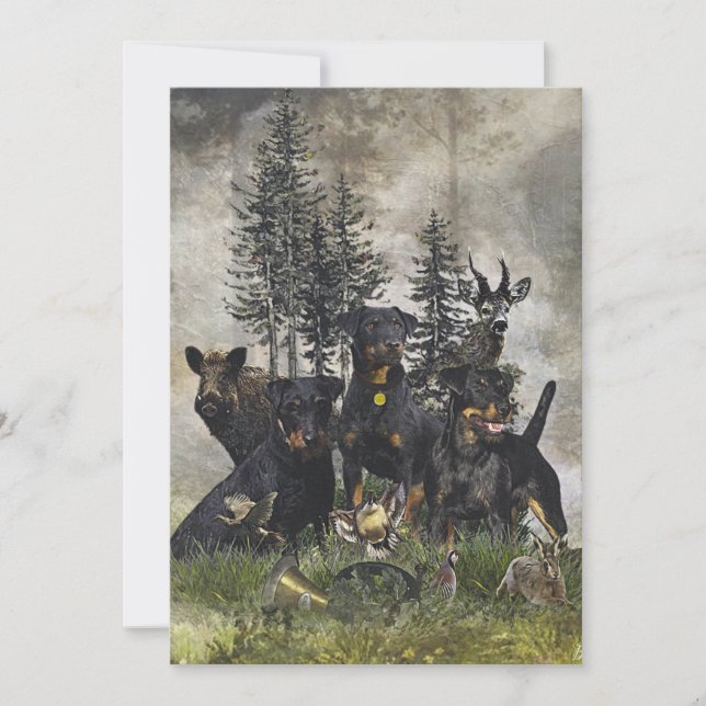 German Hunting Terrier (Jagdterrier) Invitation (Front)