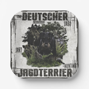 German Hunting Terrier (Jagdterrier) Paper Plate