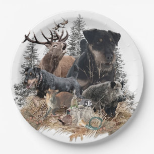 German Hunting Terrier (Jagdterrier)   Paper Plate
