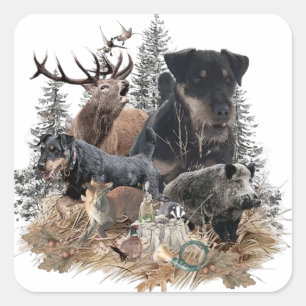 German Hunting Terrier (Jagdterrier)   Square Sticker