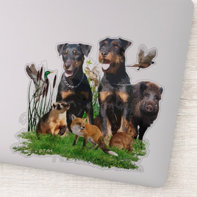 German Hunting Terrier (Jagdterrier) Sticker (Detail)