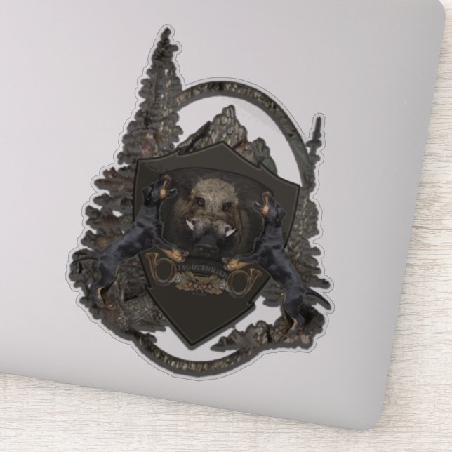 German Hunting Terrier (Jagdterrier)   Sticker (Detail)