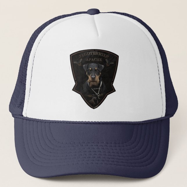 German Hunting Terrier (Jagdterrier)  T-Shirt Truc Trucker Hat (Front)