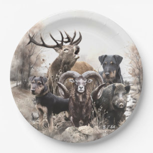 German Hunting Terrier Paper Plate