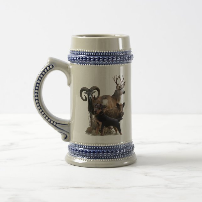 German Hunting Terrier, The Jagdterrier , Art  Beer Stein (Left)