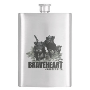 German Hunting Terrier, The Jagdterrier , Art Hip Flask