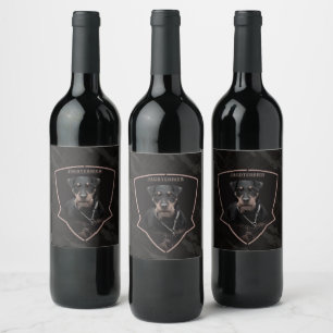 German Hunting Terrier, The Jagdterrier , Art Wine Label