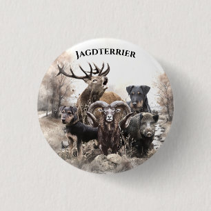 German Hunting Terriers  3 Cm Round Badge