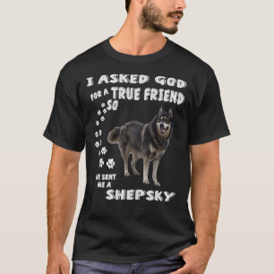 German Husky Dog Mom Siberian Shepherd Dad Costume T-Shirt