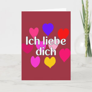 German - I love you Card