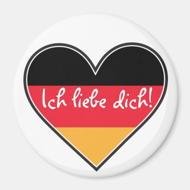 German - I love you Magnet (Front)
