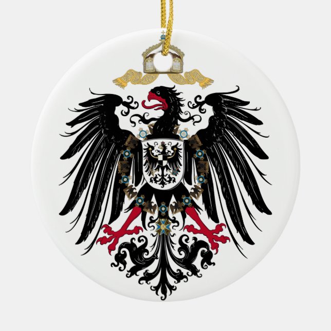German Imperial Eagle Ceramic Tree Decoration (Front)