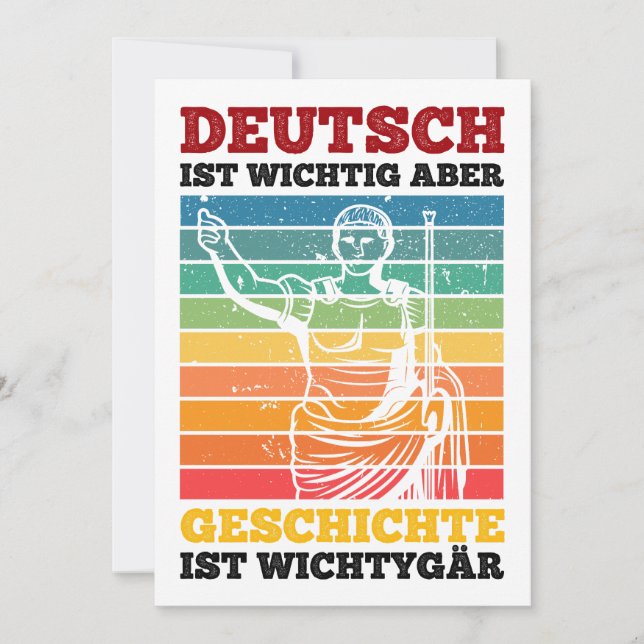 German Important But History Is Important Invitation (Front)