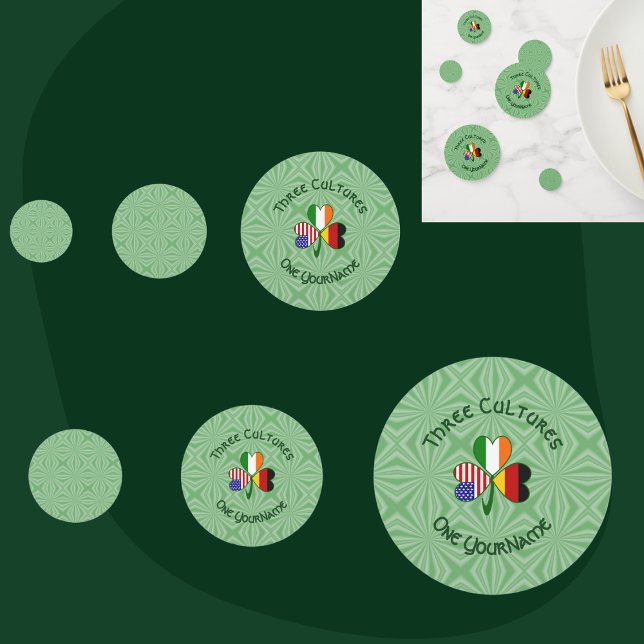 German Irish American Shamrock Personalised Party Confetti (Creator Uploaded)