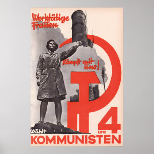 German KPD Election Poster Working women! Vote