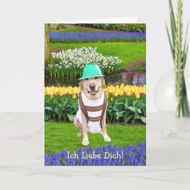 German Lab Valentine Holiday Card (Front)