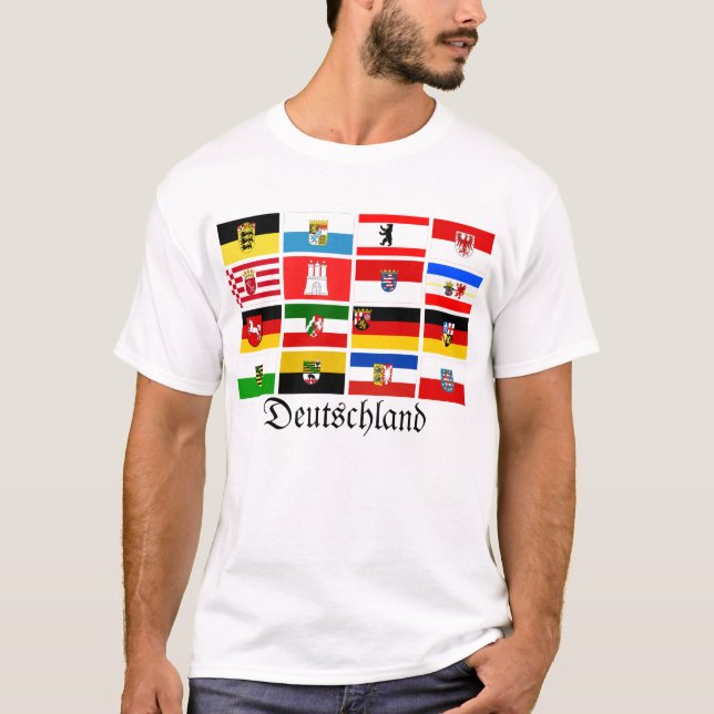 German Laender State Flags Deutschland T-Shirt (Front)
